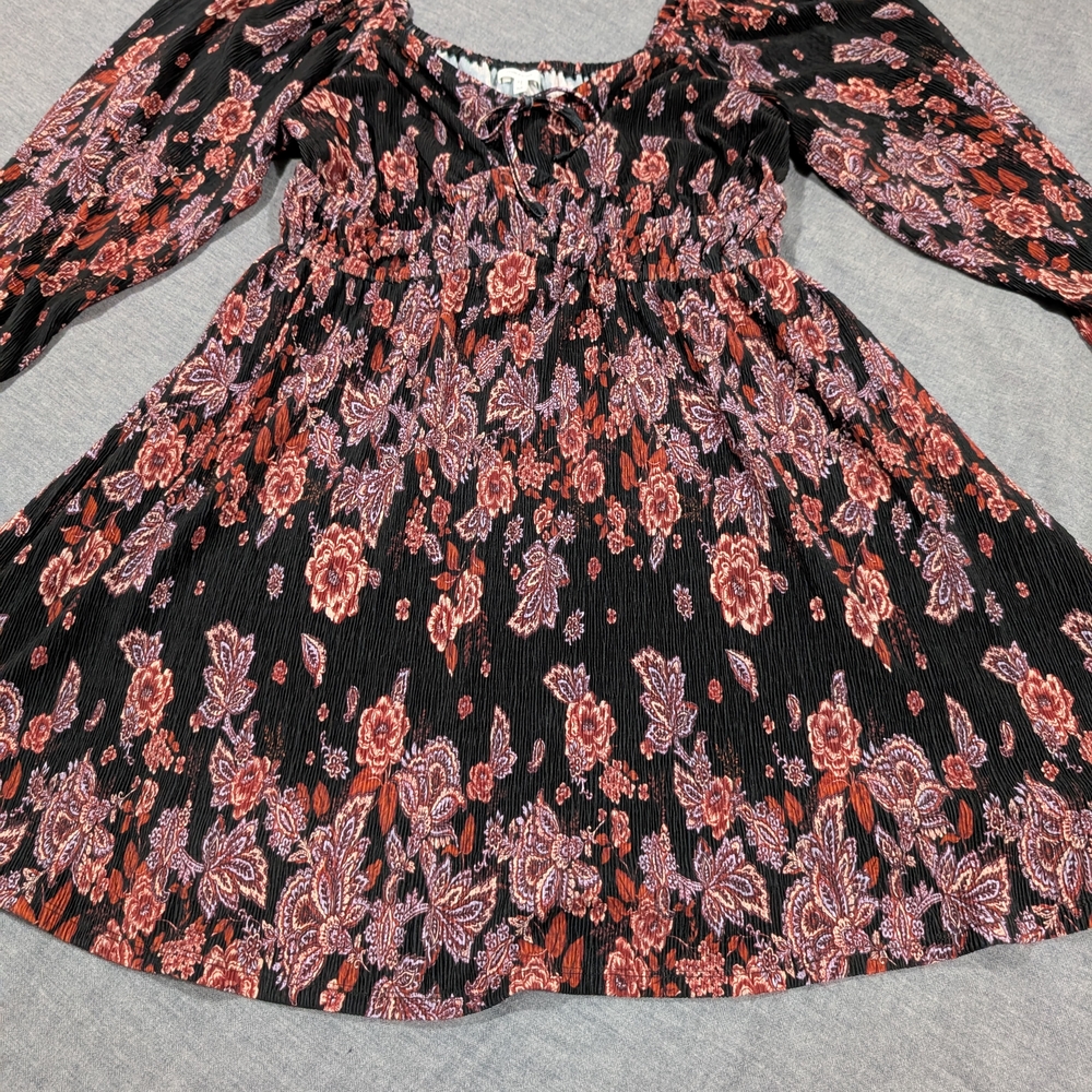 Maurices Black and Red Floral Dress